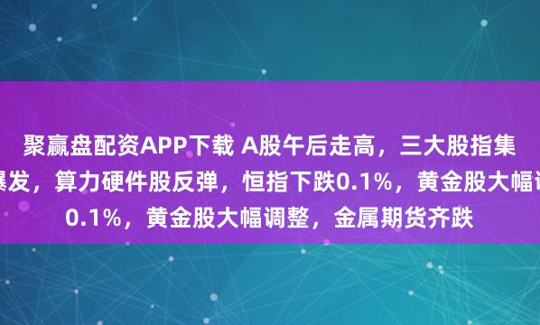 聚赢盘配资APP下载 A股午后走高，三大股指集体上涨，商业航天爆发，算力硬件股反弹，恒指下跌0.1%，黄金股大幅调整，金属期货齐跌