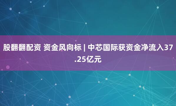 股翻翻配资 资金风向标 | 中芯国际获资金净流入37.25亿元